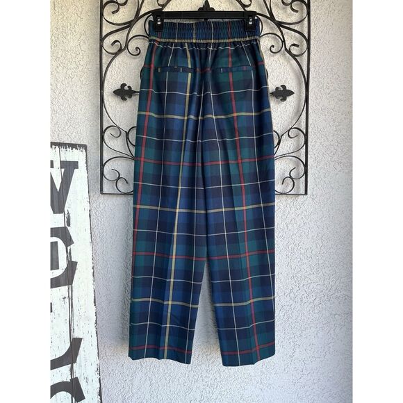 Urban Outfitters Paige Pleated Cropped Straight Leg Trouser- Small- Multicolored - Picture 6 of 10